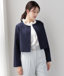 喪服にも使えるノーカラージャケット