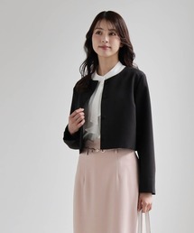 喪服にも使えるノーカラージャケット