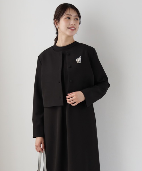 喪服にも使えるノーカラージャケット（カーディガン/ボレロ）｜DRESS