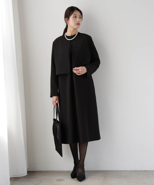 喪服にも使えるノーカラージャケット（カーディガン/ボレロ）｜DRESS