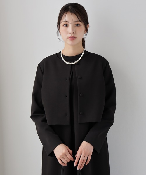 喪服にも使えるノーカラージャケット（カーディガン/ボレロ）｜DRESS