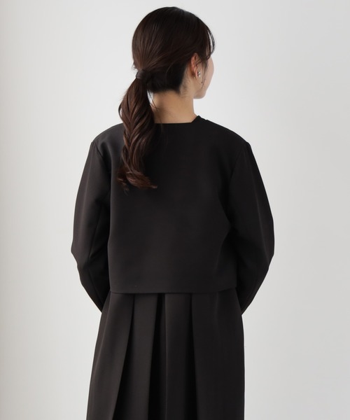 喪服にも使えるノーカラージャケット（カーディガン/ボレロ）｜DRESS