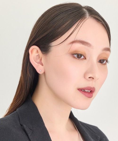 Phoebe（フィービィー）の「【金属アレルギー対応】メタルオーバルピアス(片耳)/サージカルステンレス/ユニセックス（ピアス（片耳用）・レディース・ゴールド系1/シルバー系2/ゴールド系2/シルバー系1・FREE）」の13枚目の写真