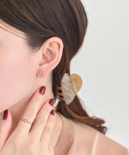 Phoebe（フィービィー）の「【金属アレルギー対応】メタルオーバルピアス(片耳)/サージカルステンレス/ユニセックス（ピアス（片耳用）・レディース・ゴールド系1/シルバー系2/ゴールド系2/シルバー系1・FREE）」の22枚目の写真