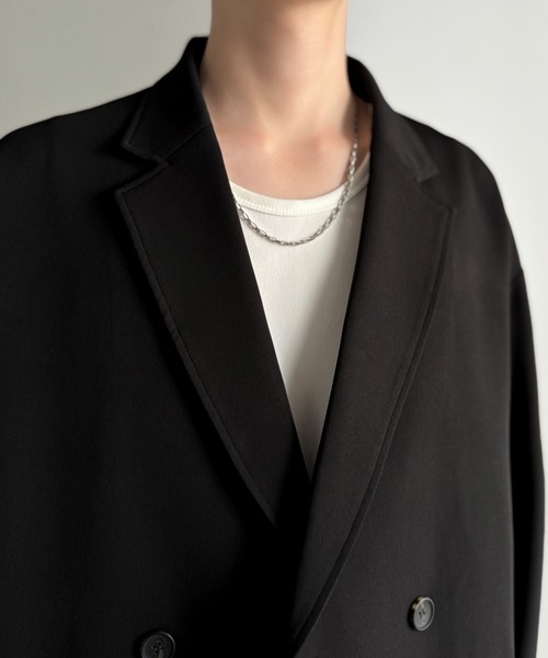 Classical Origin（クラシカルオリジン）の「【Classical Origin】「大人の風格。」ダブルテーラードオーバーサイズジャケット/Double-breasted tailored oversized jacket（テーラードジャケット・メンズ・ブラック/ブラウン・X-LARGE/MEDIUM/LARGE）」の15枚目の写真