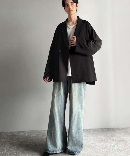 Classical Origin（クラシカルオリジン）の「【Classical Origin】「大人の風格。」ダブルテーラードオーバーサイズジャケット/Double-breasted tailored oversized jacket（テーラードジャケット・メンズ・ブラック/ブラウン・X-LARGE/MEDIUM/LARGE）」の8枚目の写真
