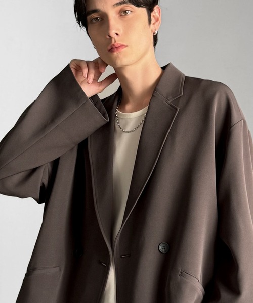 Classical Origin（クラシカルオリジン）の「【Classical Origin】「大人の風格。」ダブルテーラードオーバーサイズジャケット/Double-breasted tailored oversized jacket（テーラードジャケット・メンズ・ブラック/ブラウン・X-LARGE/MEDIUM/LARGE）」の12枚目の写真