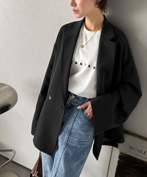 Classical Origin（クラシカルオリジン）の「【Classical Origin】「大人の風格。」ダブルテーラードオーバーサイズジャケット/Double-breasted tailored oversized jacket（テーラードジャケット・メンズ・ブラック/ブラウン・X-LARGE/MEDIUM/LARGE）」の4枚目の写真