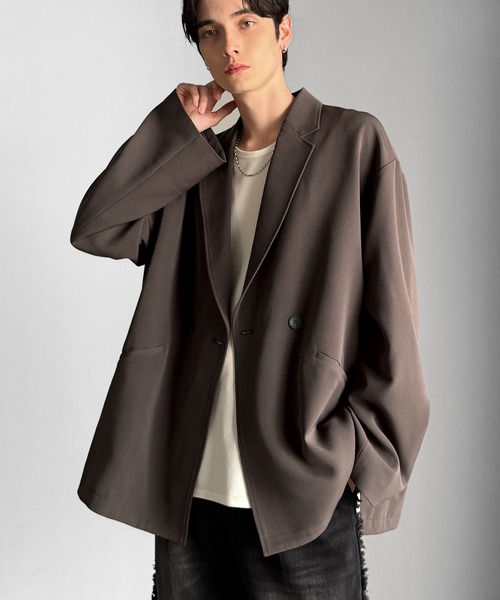Classical Origin（クラシカルオリジン）の「【Classical Origin】「大人の風格。」ダブルテーラードオーバーサイズジャケット/Double-breasted tailored oversized jacket（テーラードジャケット・メンズ・ブラック/ブラウン・X-LARGE/MEDIUM/LARGE）」の13枚目の写真