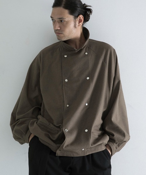 EGO TRIPPING(エゴトリッピング)の「mj10947-FRENCHDOLMA ドルマンスリーブジャケット(その他アウター・メンズ・杢グレー/ブラック系その他/ベージュ・46/48)」の1枚目の写真