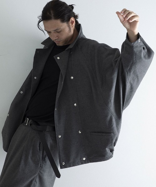 EGO TRIPPING(エゴトリッピング)の「mj10947-FRENCHDOLMA ドルマンスリーブジャケット(その他アウター・メンズ・杢グレー/ブラック系その他/ベージュ・46/48)」の3枚目の写真