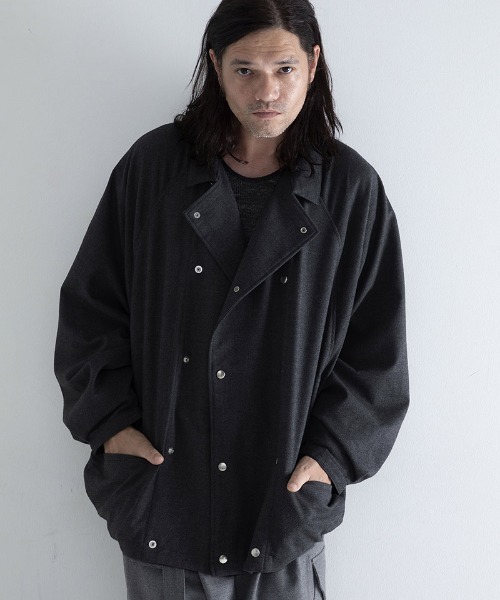 EGO TRIPPING(エゴトリッピング)の「mj10947-FRENCHDOLMA ドルマンスリーブジャケット(その他アウター・メンズ・杢グレー/ブラック系その他/ベージュ・46/48)」の21枚目の写真