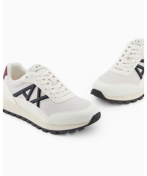 ARMANI EXCHANGE(アルマーニエクスチェンジ)の「【A|X アルマーニ エクスチェンジ】AXロゴ レースアップスニーカー(スニーカー・メンズ・ライトグレー/オフホワイト/ダークブルー/カーキ/ブラック/チャコールグレー/ホワイト・5.5/6/6.5/7/7.5/8/8.5/9/9.5)」の3枚目の写真