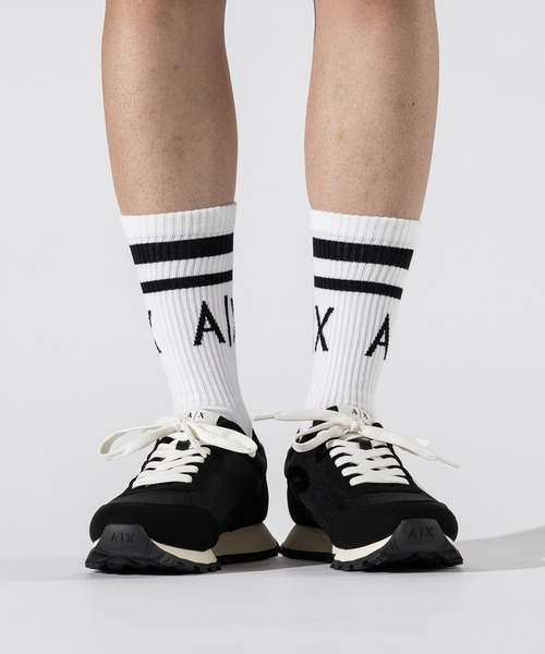 A|X アルマーニ エクスチェンジ】AXロゴ レースアップスニーカー