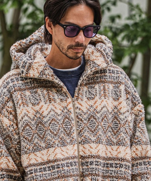 mj10918-Oversized Hooded Boa Jacket ボアジャケット（その他アウター