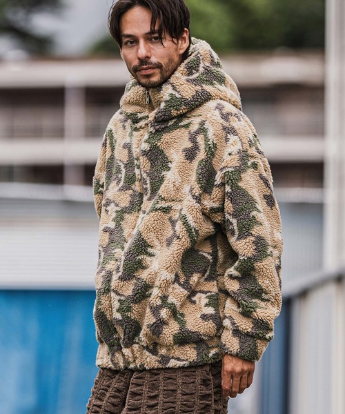 mj10918-Oversized Hooded Boa Jacket ボアジャケット（その他アウター