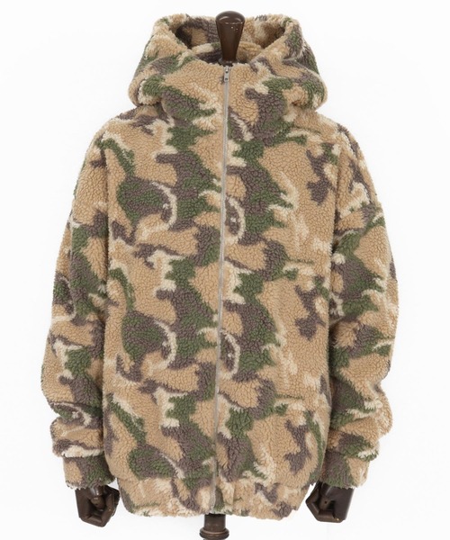 CAMBIO（カンビオ）の「mj10918-Oversized Hooded Boa Jacket ボアジャケット（その他アウター・メンズ・その他/その他1/カモフラージュ・S/M/L）」の17枚目の写真