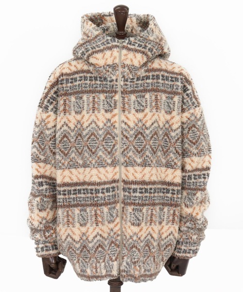 CAMBIO（カンビオ）の「mj10918-Oversized Hooded Boa Jacket ボアジャケット（その他アウター・メンズ・その他/その他1/カモフラージュ・S/M/L）」の14枚目の写真