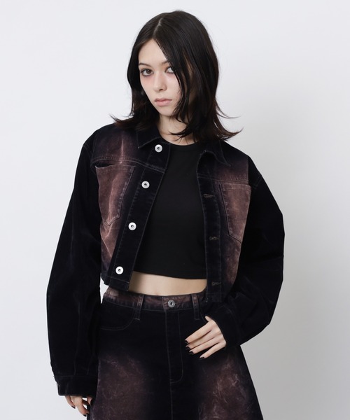 セール】ベロアデニムジャケット（デニムジャケット
