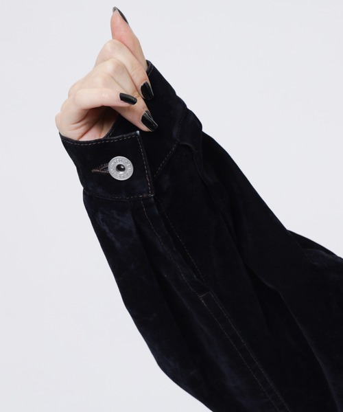SPIRALGIRL（スパイラルガール）の「ベロアデニムジャケット（デニムジャケット・レディース・ブラウン/ネイビー・FREE）」の8枚目の写真
