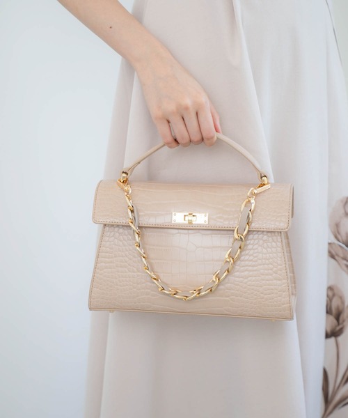 NOELA（ノエラ）の「チェーンハンドルバッグ（ハンドバッグ・レディース・ベージュ/ブラウン/ブラック・フリー）」の3枚目の写真
