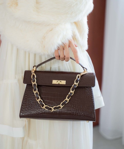 NOELA（ノエラ）の「チェーンハンドルバッグ（ハンドバッグ・レディース・ベージュ/ブラウン/ブラック・フリー）」の9枚目の写真