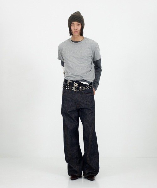 NVRFRGT(ネヴァーフォーゲット)の「3D TWISTED WIDE LEG JEANS(デニムパンツ・メンズ・インディゴブルー・1/2/3)」の11枚目の写真