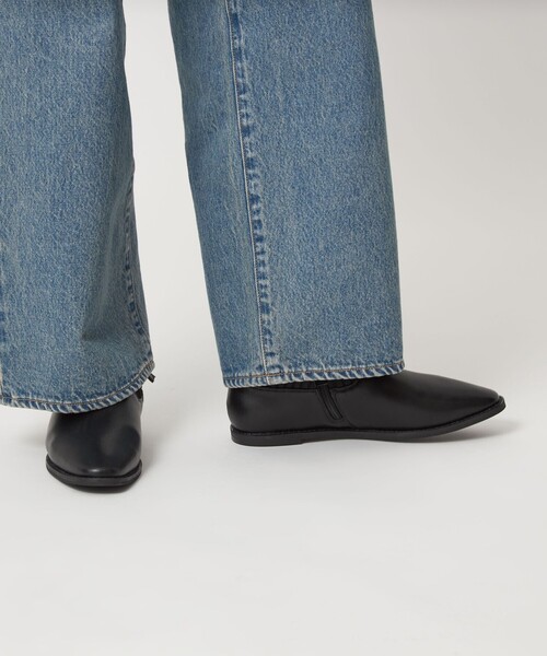 セール】ストレッチ フラット ショートブーツ 撥水（ブーツ）｜green