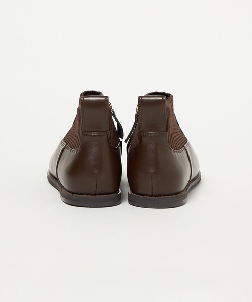 green label relaxing（グリーンレーベルリラクシング）の「ストレッチ フラット ショートブーツ 撥水（ブーツ・レディース・ブラック/ダークブラウン・S/M/L/XL）」の12枚目の写真