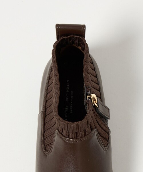 green label relaxing（グリーンレーベルリラクシング）の「ストレッチ フラット ショートブーツ 撥水（ブーツ・レディース・ブラック/ダークブラウン・S/M/L/XL）」の14枚目の写真