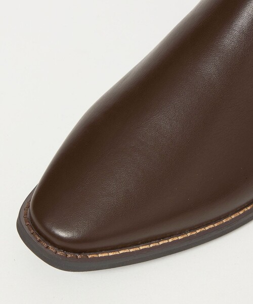 green label relaxing（グリーンレーベルリラクシング）の「ストレッチ フラット ショートブーツ 撥水（ブーツ・レディース・ブラック/ダークブラウン・S/M/L/XL）」の15枚目の写真