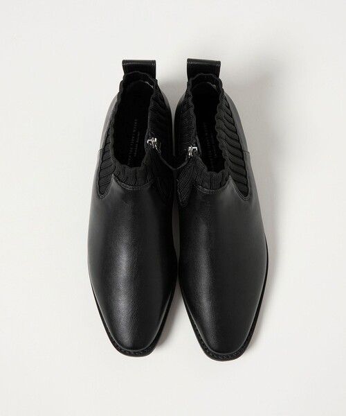 green label relaxing（グリーンレーベルリラクシング）の「ストレッチ フラット ショートブーツ 撥水（ブーツ・レディース・ブラック/ダークブラウン・S/M/L/XL）」の18枚目の写真