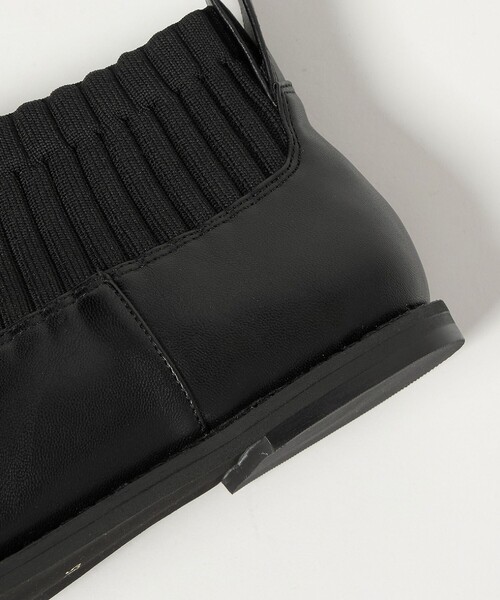 green label relaxing（グリーンレーベルリラクシング）の「ストレッチ フラット ショートブーツ 撥水（ブーツ・レディース・ブラック/ダークブラウン・S/M/L/XL）」の20枚目の写真