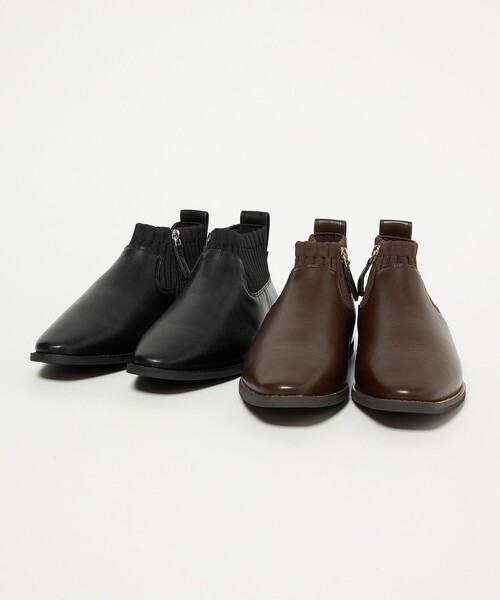 セール】ストレッチ フラット ショートブーツ 撥水（ブーツ）｜green