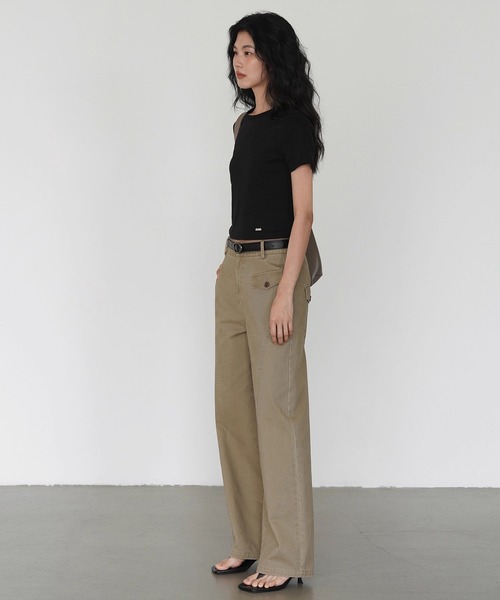 EIGHTHMONTH(エイスマンス)の「カーブライン ワイドパンツ EM25a008【EIGHTHMONTH】(その他パンツ・レディース・カーキ・M/S/L)」の8枚目の写真
