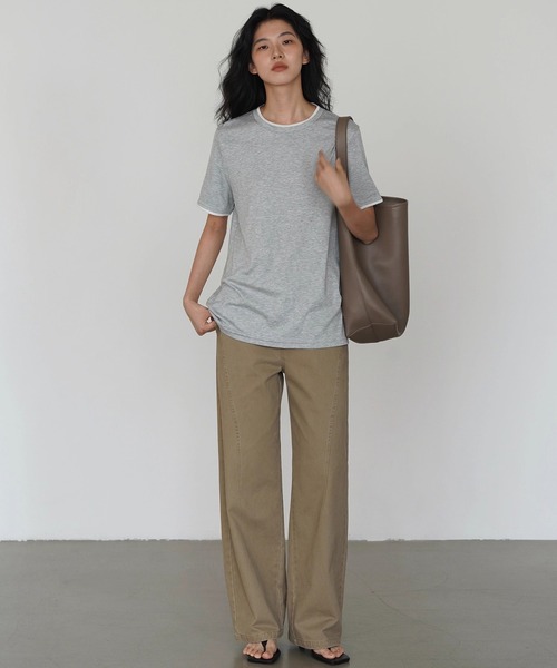 EIGHTHMONTH(エイスマンス)の「カーブライン ワイドパンツ EM25a008【EIGHTHMONTH】(その他パンツ・レディース・カーキ・M/S/L)」の9枚目の写真