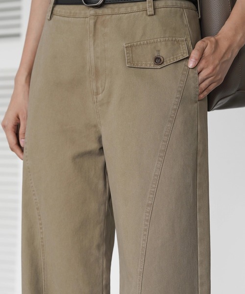 EIGHTHMONTH(エイスマンス)の「カーブライン ワイドパンツ EM25a008【EIGHTHMONTH】(その他パンツ・レディース・カーキ・M/S/L)」の13枚目の写真