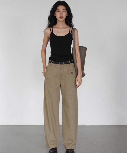 EIGHTHMONTH(エイスマンス)の「カーブライン ワイドパンツ EM25a008【EIGHTHMONTH】(その他パンツ・レディース・カーキ・M/S/L)」の11枚目の写真