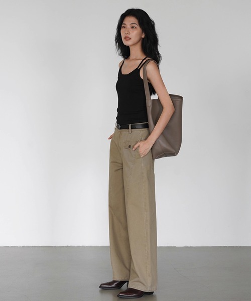 EIGHTHMONTH(エイスマンス)の「カーブライン ワイドパンツ EM25a008【EIGHTHMONTH】(その他パンツ・レディース・カーキ・M/S/L)」の12枚目の写真