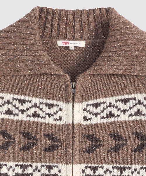 Levi's(リーバイス)の「Levi's/リーバイス FAIRISLE カーディガン(カーディガン/ボレロ・レディース・ブラウン・M/S/XS)」の6枚目の写真