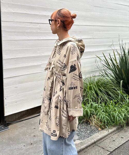SOUNDSGOOOOD（サウンズグッド）の「【SOUNDS GOOOOD】（セット商品）フードシャツコート＆マルチウェイレ（シャツ/ブラウス・メンズ・ベージュ・ONE SIZE）」の5枚目の写真