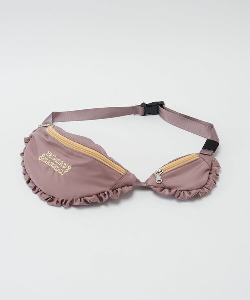 HELLO.SANFRANCISCO（ハローサンフランシスコ）の「【HELLO.SANFRANCISCO/ハローサンフランシスコ】サテンフリルコンビウエストBAG（ボディバッグ/ウエストポーチ・レディース・イエロー/パープル・ONE SIZE）」の11枚目の写真