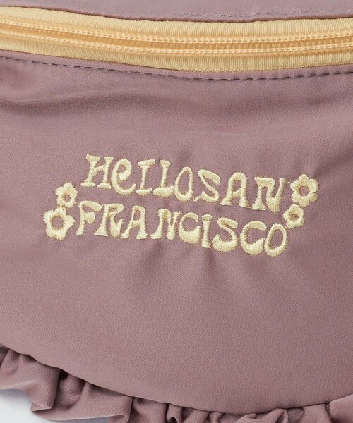 HELLO.SANFRANCISCO（ハローサンフランシスコ）の「【HELLO.SANFRANCISCO/ハローサンフランシスコ】サテンフリルコンビウエストBAG（ボディバッグ/ウエストポーチ・レディース・イエロー/パープル・ONE SIZE）」の16枚目の写真