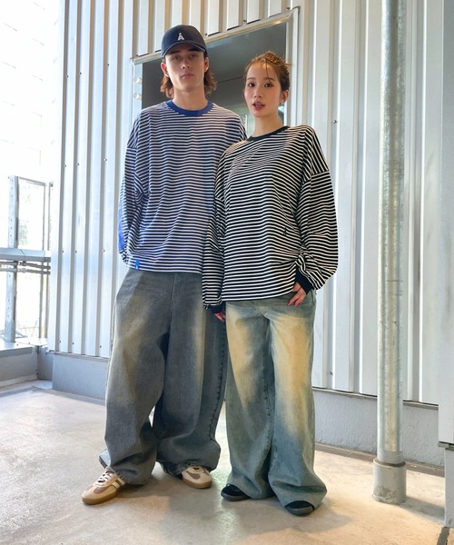 ALAND（エーランド）の「【UNISEX】ALAND／ボーダーロンT（Tシャツ/カットソー・レディース・ブラック/ブルー・MEDIUM/LARGE）」の10枚目の写真