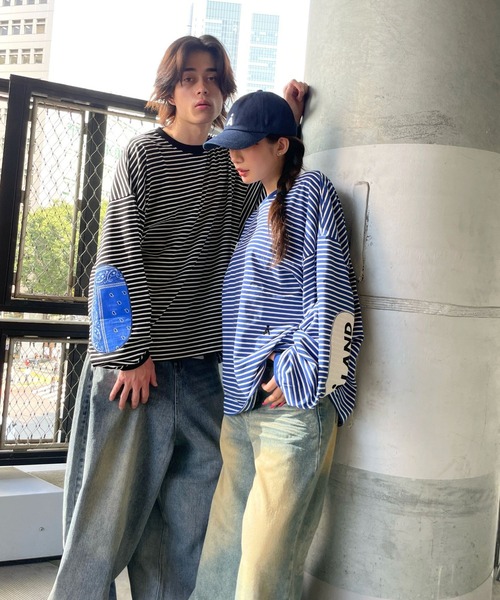 ALAND（エーランド）の「【UNISEX】ALAND／ボーダーロンT（Tシャツ/カットソー・レディース・ブラック/ブルー・MEDIUM/LARGE）」の14枚目の写真