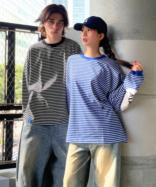ALAND（エーランド）の「【UNISEX】ALAND／ボーダーロンT（Tシャツ/カットソー・レディース・ブラック/ブルー・MEDIUM/LARGE）」の15枚目の写真