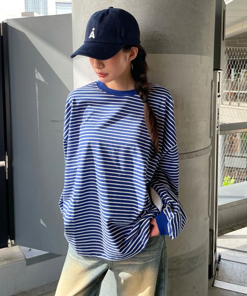ALAND（エーランド）の「【UNISEX】ALAND／ボーダーロンT（Tシャツ/カットソー・レディース・ブラック/ブルー・MEDIUM/LARGE）」の17枚目の写真