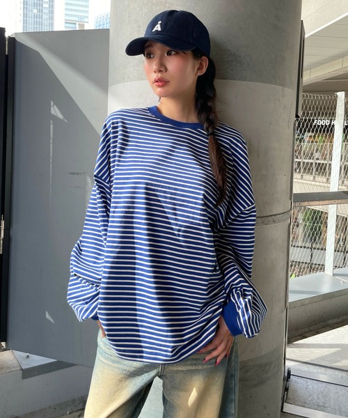 ALAND（エーランド）の「【UNISEX】ALAND／ボーダーロンT（Tシャツ/カットソー・レディース・ブラック/ブルー・MEDIUM/LARGE）」の18枚目の写真