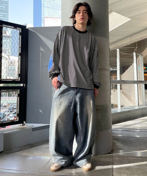ALAND（エーランド）の「【UNISEX】ALAND／ボーダーロンT（Tシャツ/カットソー・レディース・ブラック/ブルー・MEDIUM/LARGE）」の5枚目の写真