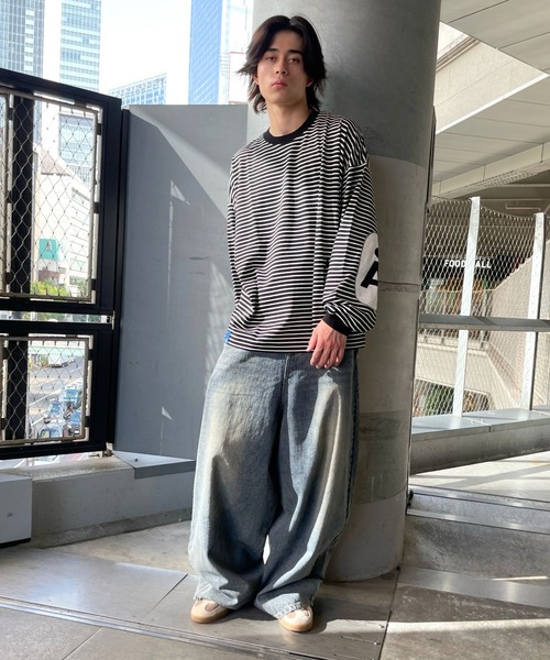 ALAND（エーランド）の「【UNISEX】ALAND／ボーダーロンT（Tシャツ/カットソー・レディース・ブラック/ブルー・MEDIUM/LARGE）」の6枚目の写真